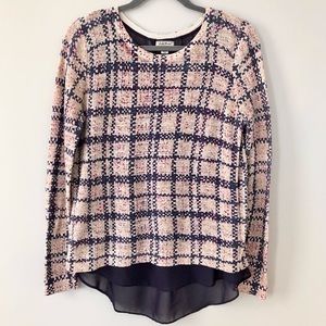Lucky Brand Plaid Sweater, Small, EUC